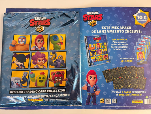 Cartón (Archivador + 4 Sobres + 9 C.E) Brawl Stars de Panini Cromos